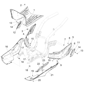 Pedana - Poggiapiedi Piaggio Liberty 50 4 tempi AC