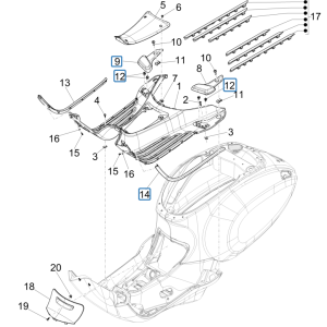 Pedana Vespa Sprint 50 4 tempi IGET 3V Euro 5