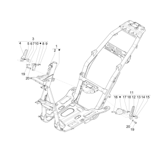 Telaio Piaggio NRG Power DD 50 2 tempi LC 2007-2017
