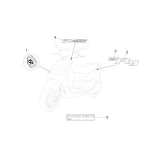 Stemmi - Adesivi Piaggio New Fly 4 tempi 4V