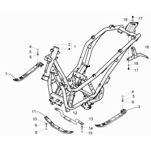 Telaio Piaggio Beverly 125 RST 4V Euro 3 2010-2015
