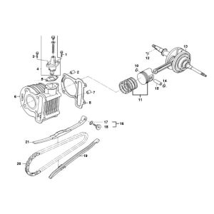 Cilindro - Albero motore Znen ZN50QT-11 4 tempi