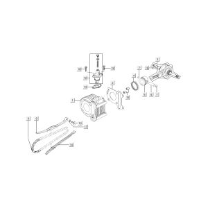 Cilindro - Pistone - Albero motore Kymco Super8 50 4 tempi 2009→ Blu
