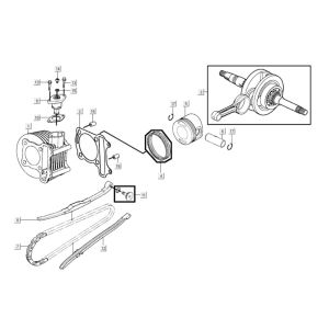 Cilindro - Pistone - Albero motore Kymco Agility City 16 200i