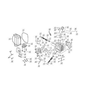 Testa cilindro - albero a camme - SLS Kymco Like TT 4 tempi nero lucido 2015