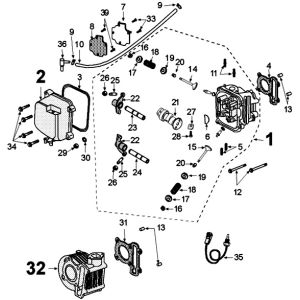 Cilindro - Testa cilindro - Albero a camme Peugeot Kisbee originale Euro 4 2018 → Cylinder-Peugeot-New-Vivacity-4Takt-Blue