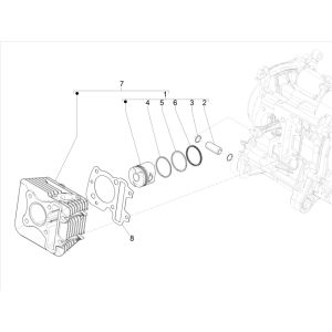 Cilindro - Pistone Vespa Primavera 50 4 tempi IGET 3V Euro 5