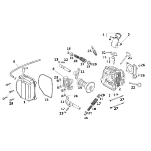 Testa cilindro GY6 10/12 pollici Euro 4 2018→ p tm s