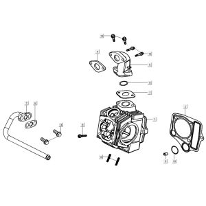 Testa cilindro Kymco K-Pipe 4 tempi Gloss Black