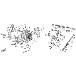 Testata cilindro Lintex Retro 125