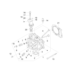 Testata Piaggio MP3 300 LT Sport 2009-2014