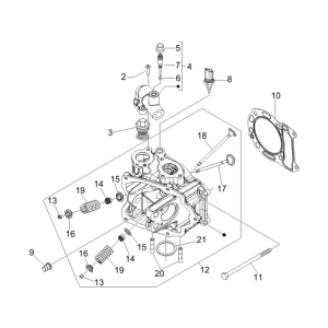Testata Vespa GTS 250 ie 2005-2009 (con ABS)