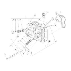 Testa cilindro Vespa Sprint 50 4 tempi IGET 3V Euro 4