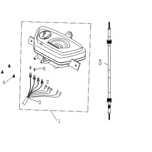 Contachilometri - Cockpit - Cavo contachilometri AGM Ape 50 nero
