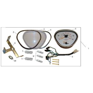 Contachilometri - Cockpit - Cavo tachimetro AGM LX bianco