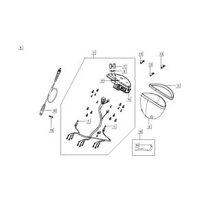 Contachilometri - Cabina di guida - Cavo tachimetro Kymco Grand Dink 2 tempi Champagne
