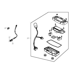 Contachilometri - Cockpit - Cavo tachimetro Kymco K-Pipe 4 tempi nero lucido