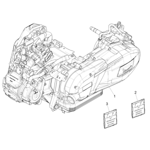 Blocco motore completo Vespa GTS 125 IE ABS Euro 5 2021