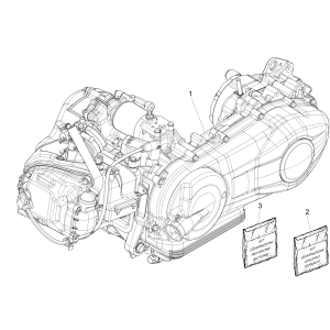 Blocco motore completo Vespa Sprint 125 3V IE ABS
