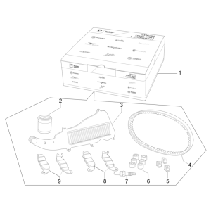 Pacchetto manutenzione Vespa GTS 125 IE ABS Euro 5 2021