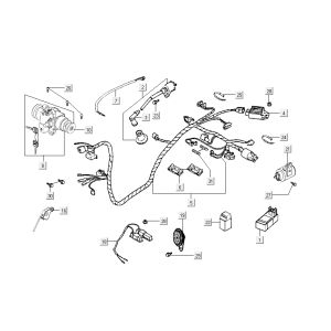 Blocchetto di accensione - Cablaggio elettrico - CDI Kymco Sento 50 4-stroke Spring White