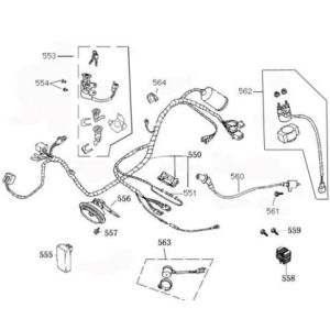 Blocchetto di accensione - Cablaggio AGM Retro Extra bianco opaco