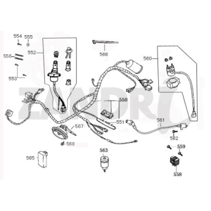 Blocchetto di accensione - albero cavi Eagle-Wing Napoli blu scuro