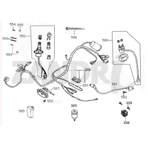 Blocchetto di accensione - Cablaggio BTC Riva Sport pantone blue