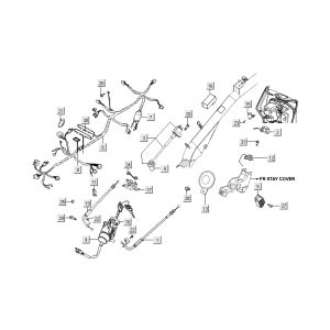 Blocchetto di accensione - Cablaggio Kymco People S 50 4 tempi Blu elettrico