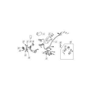 Blocchetto di accensione - Kymco Super9 50 2 tempi AC old model race nero giallo