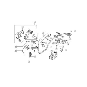 Blocchetto di accensione - Cablaggio - Bobina di accensione - CDI Kymco People 50 2 tempi rosso