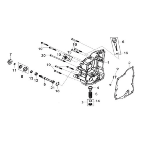 Crank case cover Sym Joymax Z 125 E4