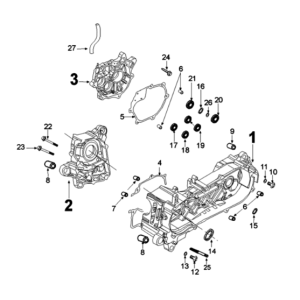 Crankcase Peugeot Tweet 125 EFI YO N SBC E4 2018-2020