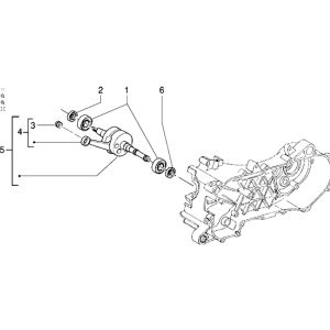 Albero motore Piaggio Zip RST 50 2 tempi AC