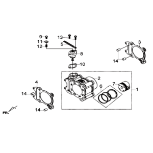 Cilindro con pistone Sym Joymax 300I ABS E3 2014-2016