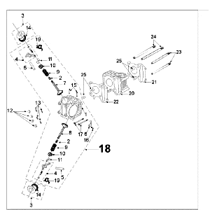 Cilindro - Testa cilindro verde vecchia Peugeot Tweet