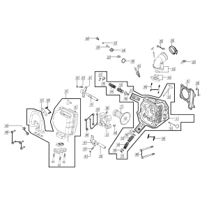 Testa cilindro Kymco Super8 Street 50i Euro 4 nero opaco