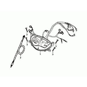 Contachilometri - Cockpit - Cavo contachilometri Sym Orbit II Euro 4 Mat Grey