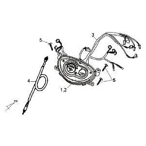 Contachilometri - Cockpit - Cavo tachimetro Sym Jet 4 (R086) rosso