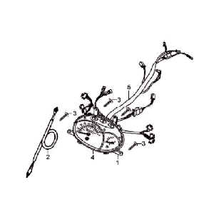 Contachilometri - Cockpit - Cavo tachimetro Sym Fiddle White WH8018P