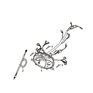 Contachilometri - Cockpit - Cavo tachimetro Sym Fiddle II Euro 4 (WH-006) bianco