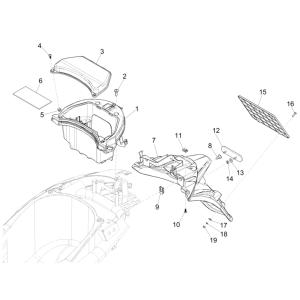 Parafango posteriore Piaggio Liberty 50 4 tempi AC