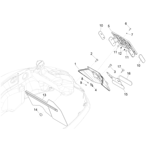 Parafango posteriore Vespa GTS 125 IE ABS Euro 5 2021