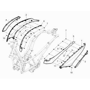 Parabrezza per moto - Spoiler Piaggio Beverly 350 Sport Touring Euro 3 2013-2014 bianco 544