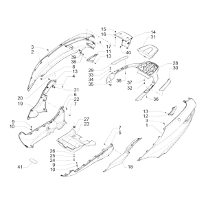 Parabrezza per moto - Spoiler Piaggio MP3 500 LT Business 2014-2016 marrone