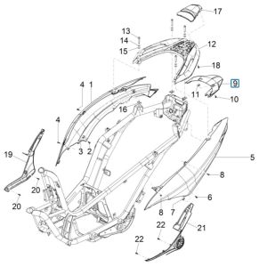 Parabrezza per moto - Spoiler Piaggio MP3 300 HPE/300 HPE Sport ABS Euro 5 2020-2022