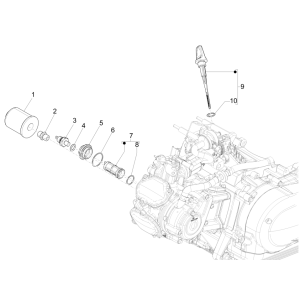 Filtro olio - Asta di livello Vespa GTS 125 IE ABS Euro 5 2021