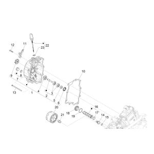 Pompa Acqua - Filtro Olio Piaggio MP3 300 HPE/300 HPE Sport ABS Euro 5 2020-2022