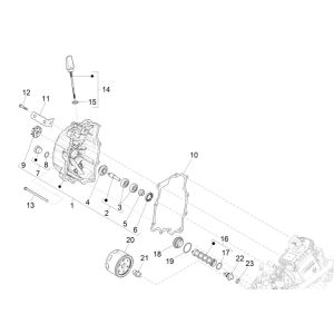 Pompa acqua - Filtro olio Piaggio MP3 300 ie LT Business - Sport (con e senza ABS) 2016-2018