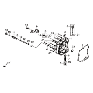 Coperchio destro Sym Joymax 300I ABS E3 2-014-2016